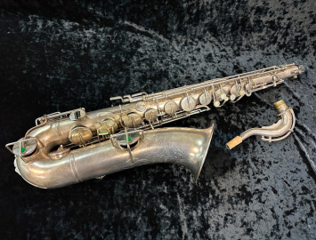 Photo Vintage Buescher True Tone Tenor Sax in Original Silver Plate, Serial #234395